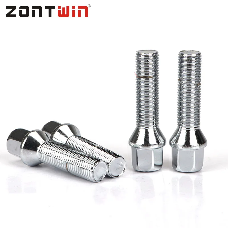 5Pieces NUTS SUIT FOR BMW X1X3X5X6X73Series 28/35/40/45/50/55/60mm lengthen Steel Wheel Bolts M14 x 1.5 12*1.5 14*1.2512*1.25