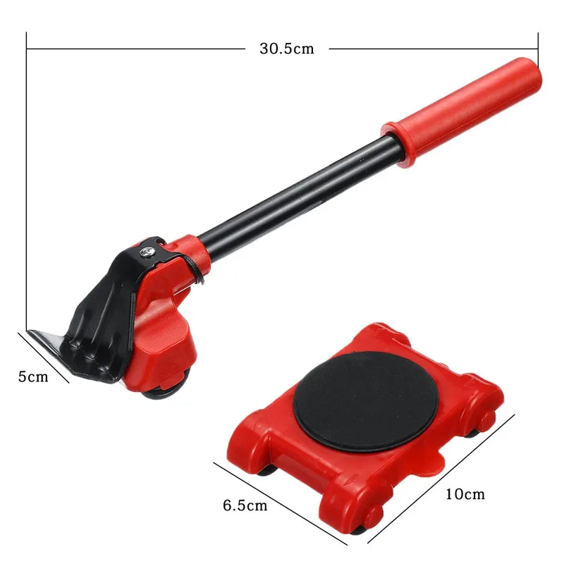 Heavy Duty Furniture Lifter Transport Tool Furniture Mover set 4 Move Roller 1 Wheel Bar for Lifting Moving Furniture Helper