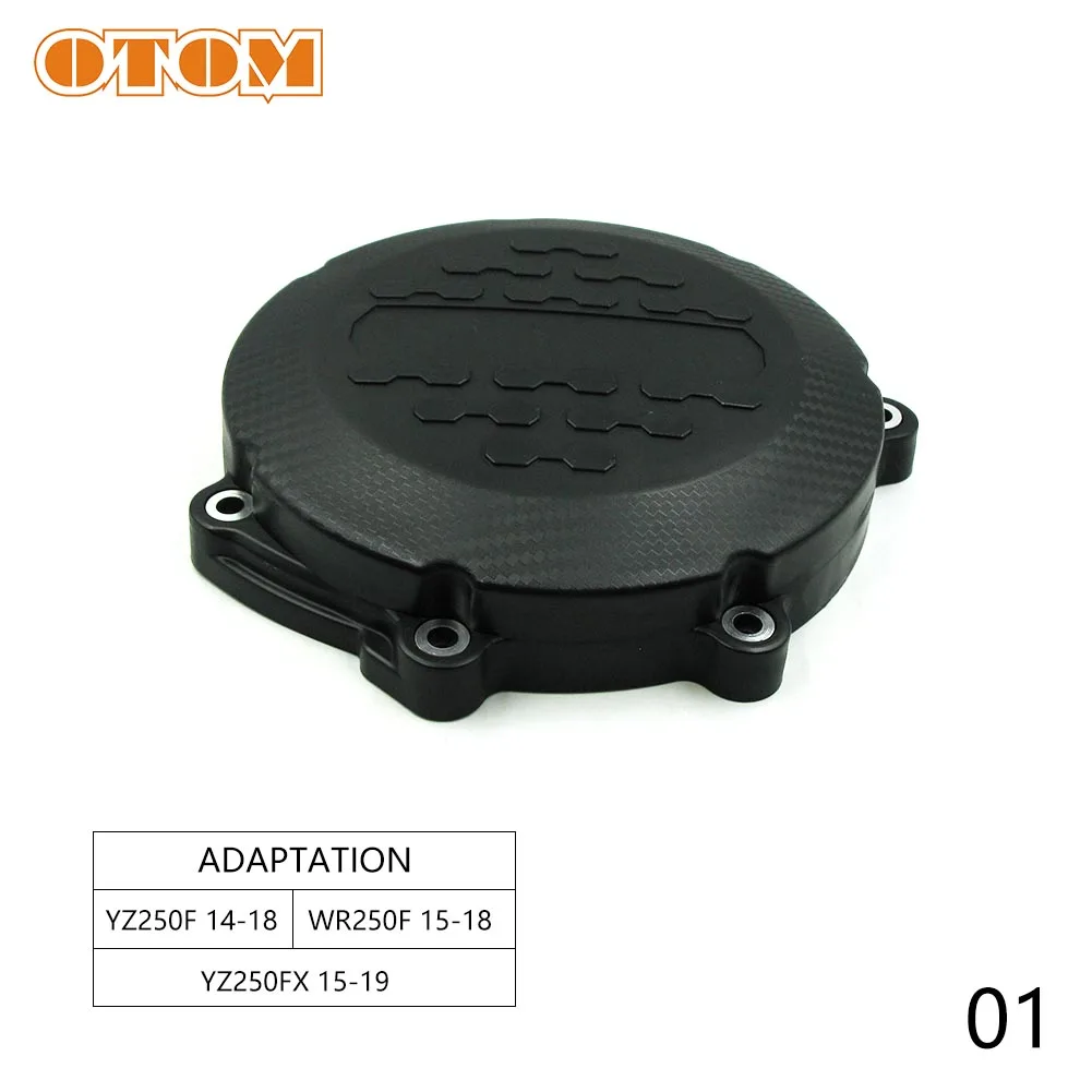 OTOM Motorcycle Clutch Protection Cover Black Motocross Engine Guard Case For YAMAHA WR250F YZ250FX YZ450F YZ450FX WR450F