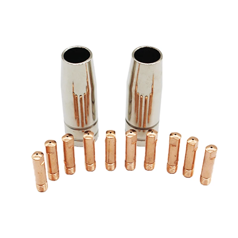 10 Pcs Mig Welding Nozzle Contact Tip Holder Set For Binzel 15AK Torch Welder