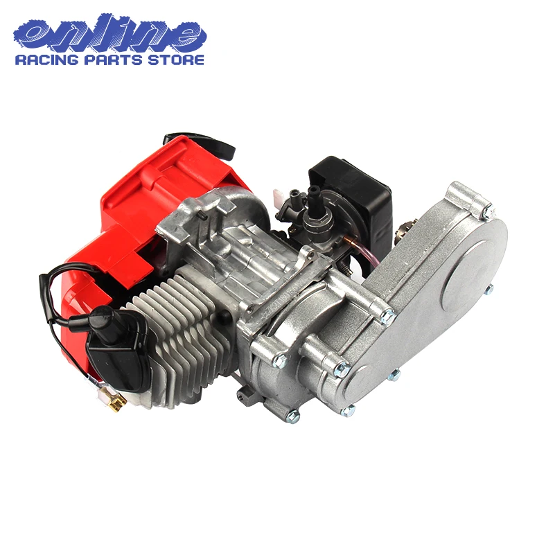 49CC 2 Stroke Motor Engine with T8F 14t Gear Box Easy to Start Pocket Bike Mini Dirt Bike Engine DIY Engine