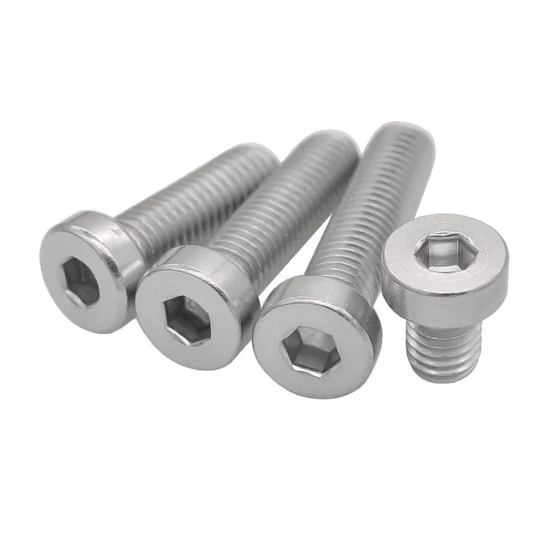 5-10p M3 M4 M5 M6 304 A2-70 stainless steel DIN7984 Hex Hexagon Socket Thin Low Short Profile Head Allen Cap Screw Bolt L=4-40mm