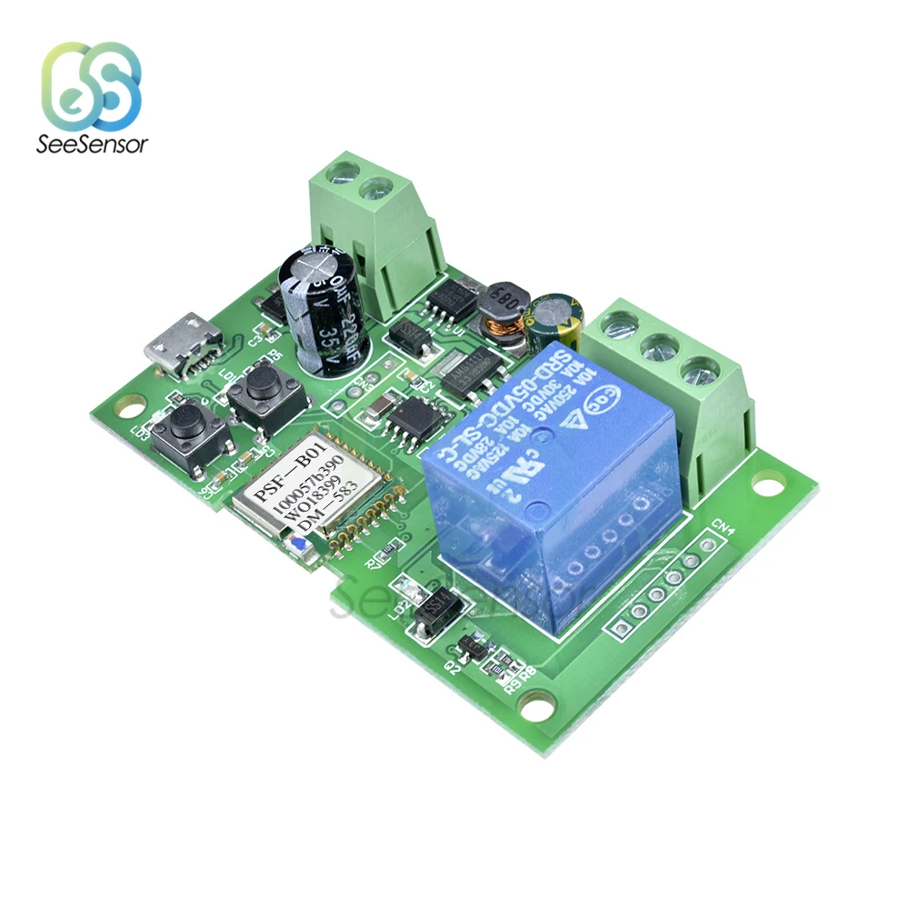 DC 5V 12V 32V Self-locking Wifi Relay Module Smart WiFi Remote Control Switch Timer Wireless Switch for Smart Home