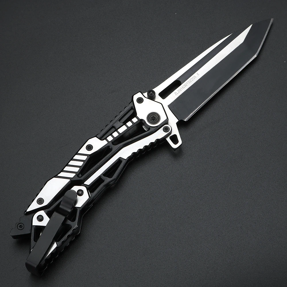 XUANFENG Folding Knife 9CR18MOV Steel Pocket Knife Outdoor Folding Blade Knife Portable EDC Tool with Clip