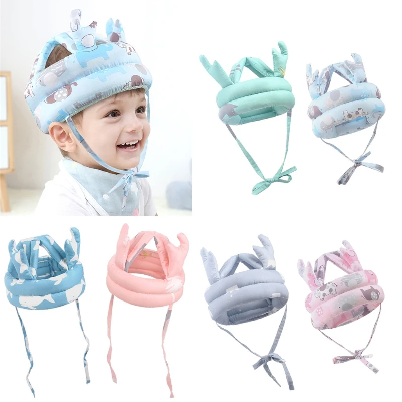 Baby Head Protector Hat Breathable Safety Helmet Anti-shock Head Adjustable Headguard for Toddlers Infant