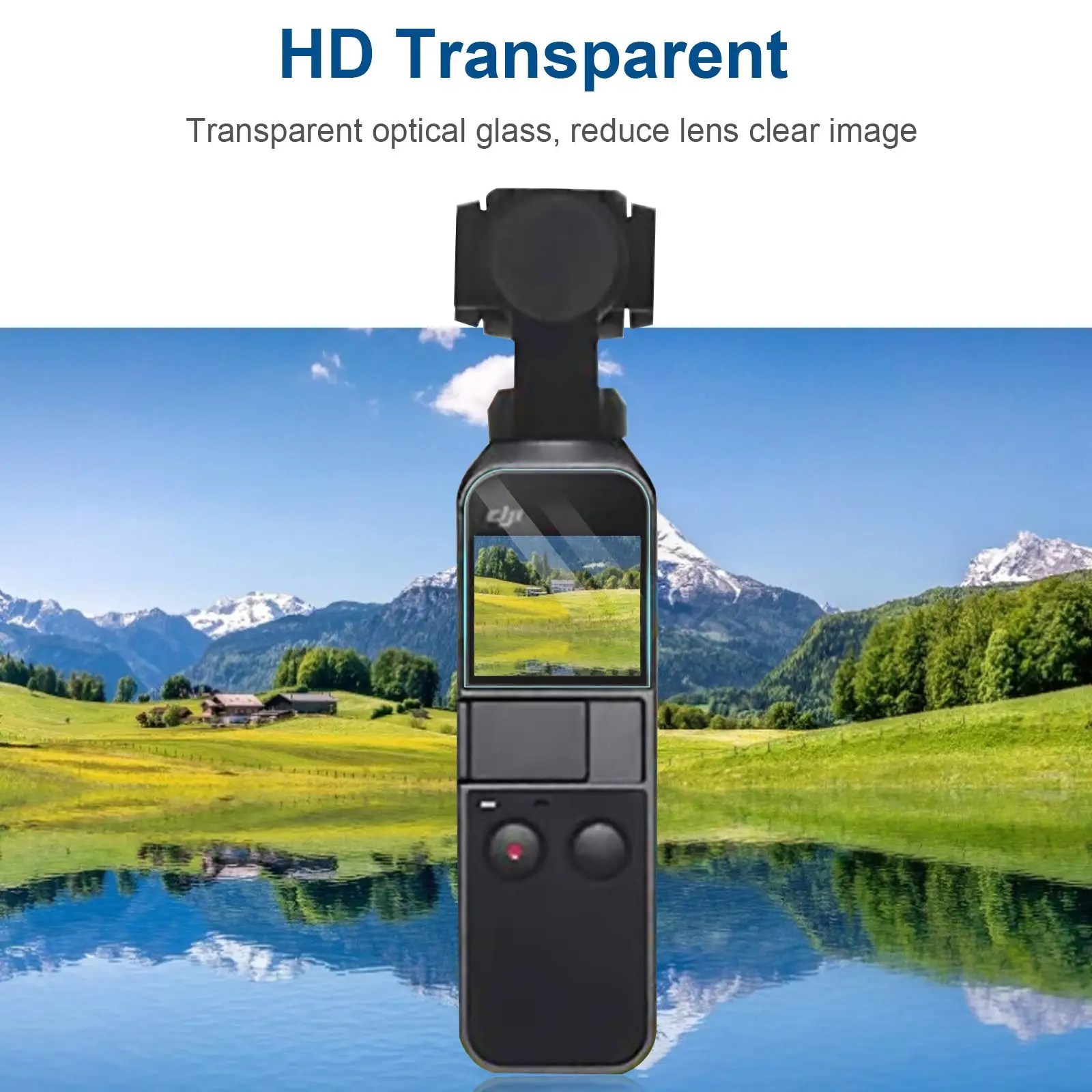 Protector de pantalla de vidrio templado para DJI Osmo Pocket 2, cardán de mano, cámara, película de protección antiarañazos