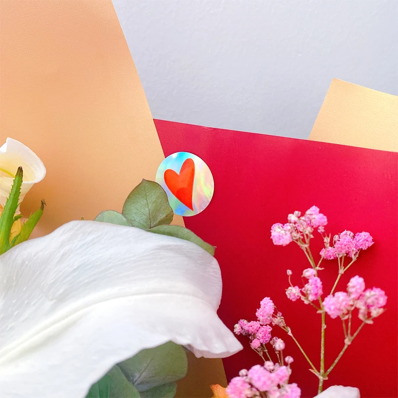 160 Stück/Los Runde Herz-Geschenk-Siegel-Etiketten, selbstklebende Kraftpapier-Siegel-Aufkleber für Backwaren, lustige DIY-Arbeiten – Detail 12
