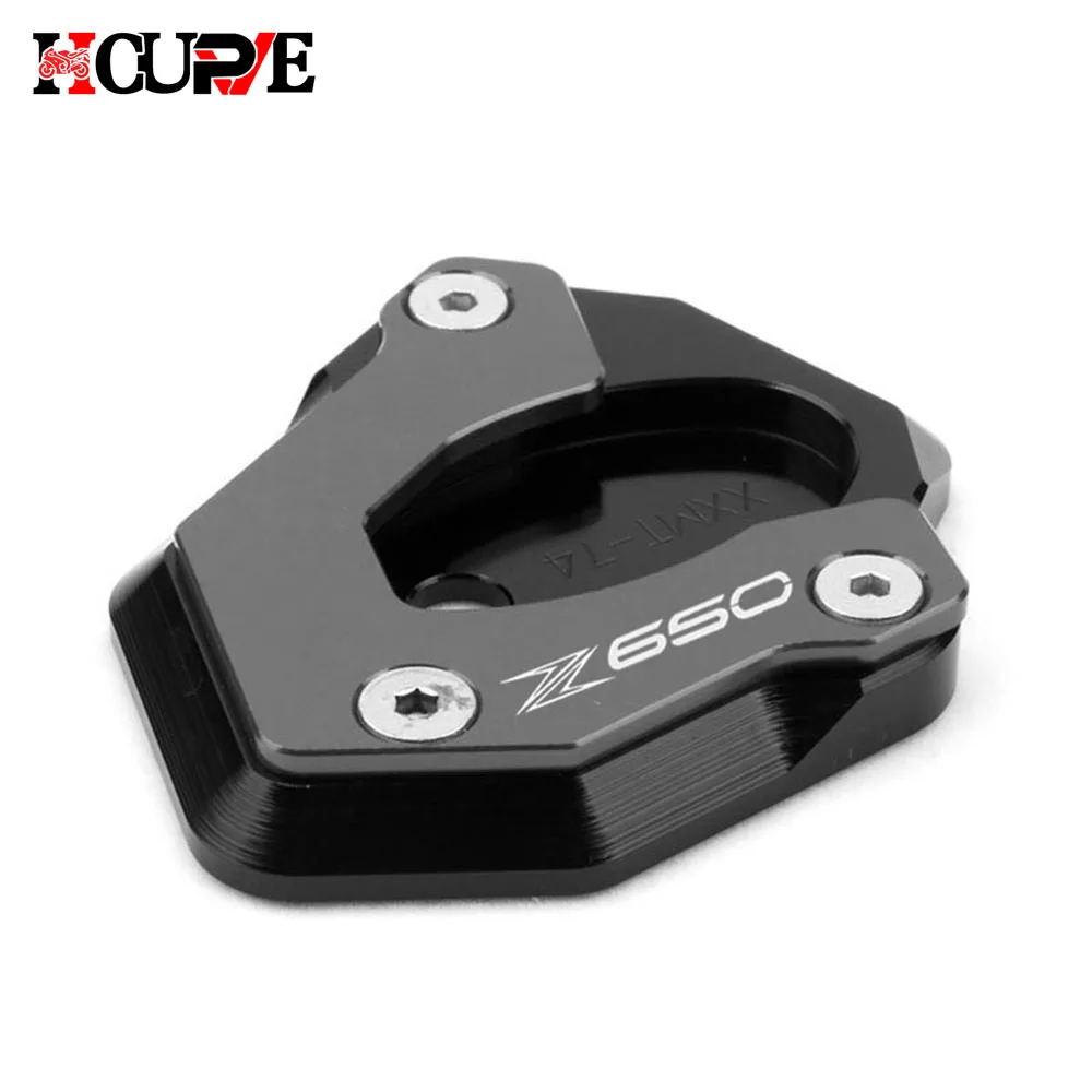 Motorcycle CNC Kickstand Foot Side Stand Extension Pad Support Plate Fit For Z650 Z900 Z900RS Z 650 900 2017-2023