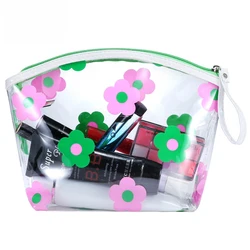 Fashion Girls Clear Cosmetic Bag PVC Transparent Makeup Bag For Women Waterproof Zipper Beauty Case Travel Toiletry Storage Bag