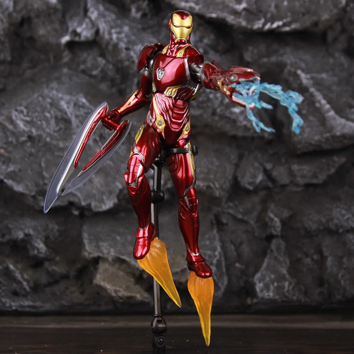 ZD Toys Deluxe Ironman Mark L 50 MK50 Nano Armor Weapons 7" Actionfigur LED-Lichtplattform Tony Stark Infinity War Modellpuppe – Detail 12