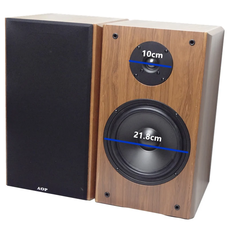 70W 8.5 Inch Two-way Bookshelf Speaker 4-8Ohm 802 High Fidelity Speaker Passive High Bass Wooden Home 2.0 Desktop Speaker