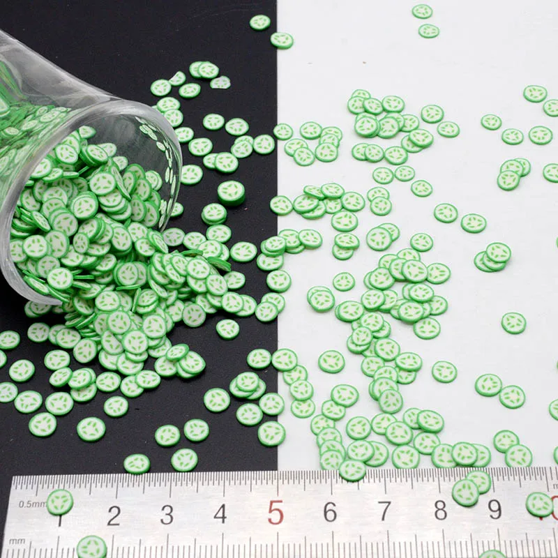 500g/lot Polymer Clay Cucumber Sprinkles Lovely confetti for Crafts Making, DIY