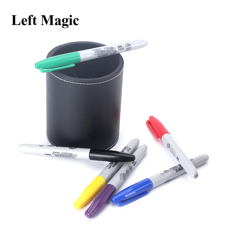 Color Pen Prediction - Leather Pen Holder - Close Up Magic / Magic Trick/Mentalism