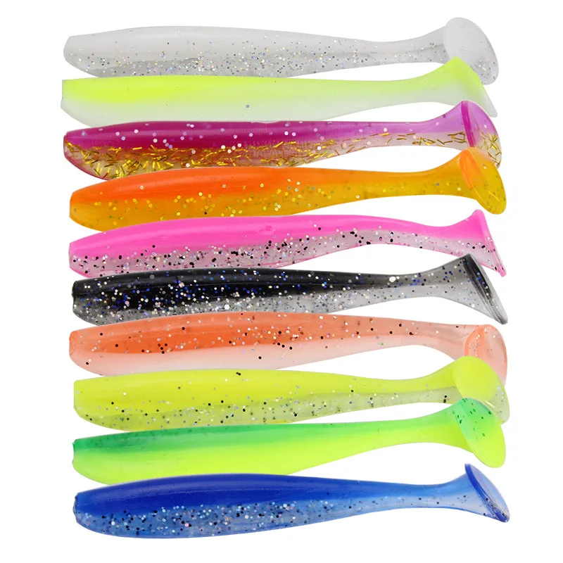 Kit señuelos pesca doble color – Cola en T, vinilo y plomo giratorio - imagen 5