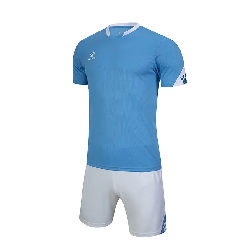 KELME Custom heren voetbaluniformen voetbalshirts heren trainingspak sportkleding korte mouwen jersey voetbalshorts pak 3801099