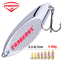 PRO BEROS 3g-60g Metal Spinner Spoon trout Fishing Lure Hard Bait Sequins Noise Paillette Artificial Bait small hard sequins