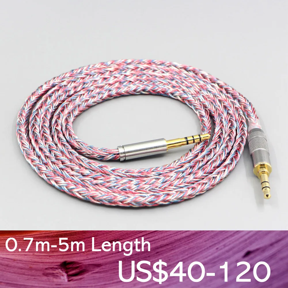 

LN007597 16 Core Silver OCC OFC Mixed Braided Cable For Sony mdr-1a 1adac 1abt 100abn 100ap xb950bt wh1000x h600a h800 h900n z