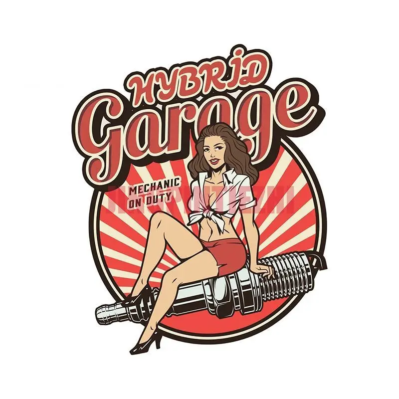 Creative Car Sticker Retro Pin Up Girl Locker Toolbox Stickers Laptop Car Truck Bike Old School Car Stickers Racing Stickers