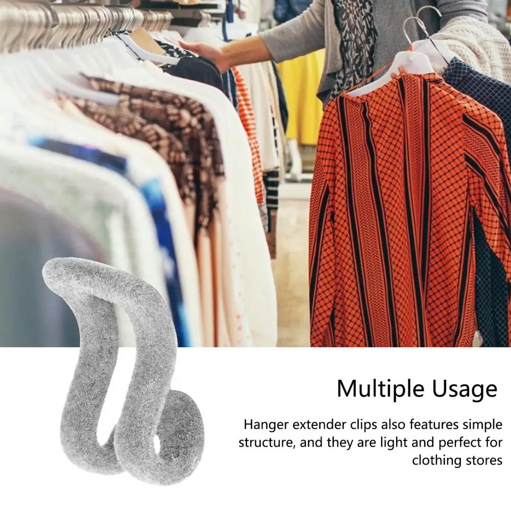 10/20pcs Velvet Cloth Hanger Connector Hooks Cascading Hook Wardrobe Hanger Connection Extender Clips Space Saving