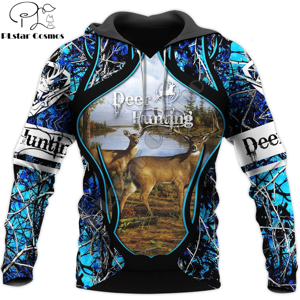 Beautiful Deer Hunting Camo 3D All Over Printed Men Hoodie Unisex Deluxe Sweatshirt Zip Pullover Casual Jacket Tracksuit KJ348