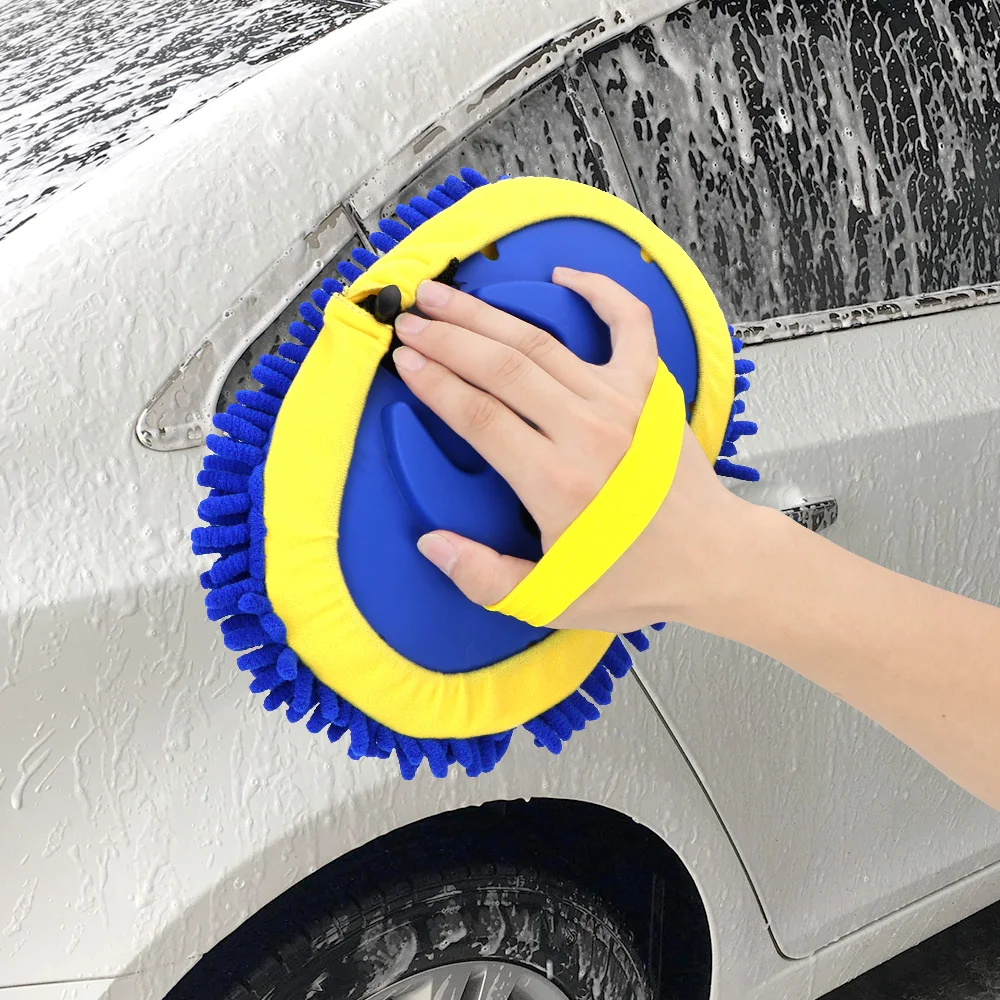 Car Wash Brush Car Cleaning Tools Telescoping Long Handle Car Cleaning Brush Chenille Broom Cleaning Mop Auto Accessories