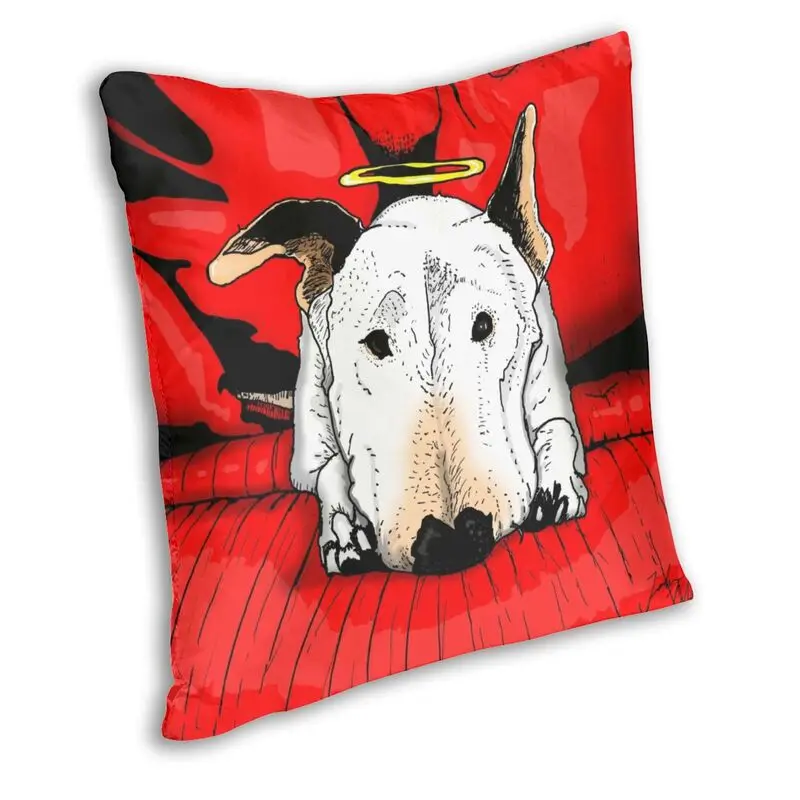 English Bull Terrier Dog Pillowcase Print Lovely Cartoon Floor Pillow Case for Living Room Custom Cushion Cover Home Decoration