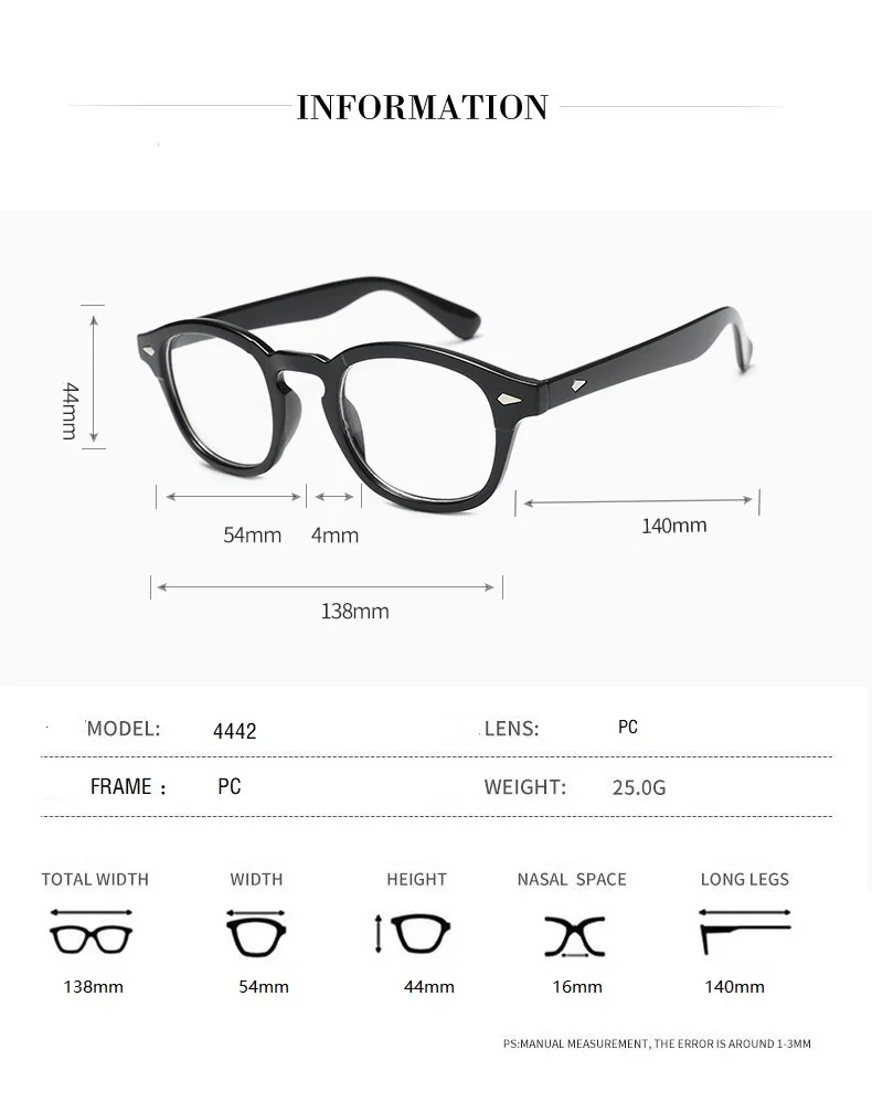 2024  Glasses Men Retro Vintage Prescription Glasses Women Optical Spectacle Frame Clear lens