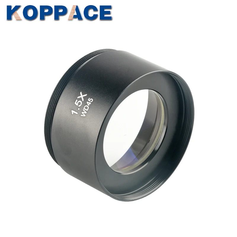 KOPPACE مجهر ستيريو بارلو عدسة 1.5X/WD45 العمل المسافة المجهر عدسة موضوعية 48 مللي متر حجم التثبيت