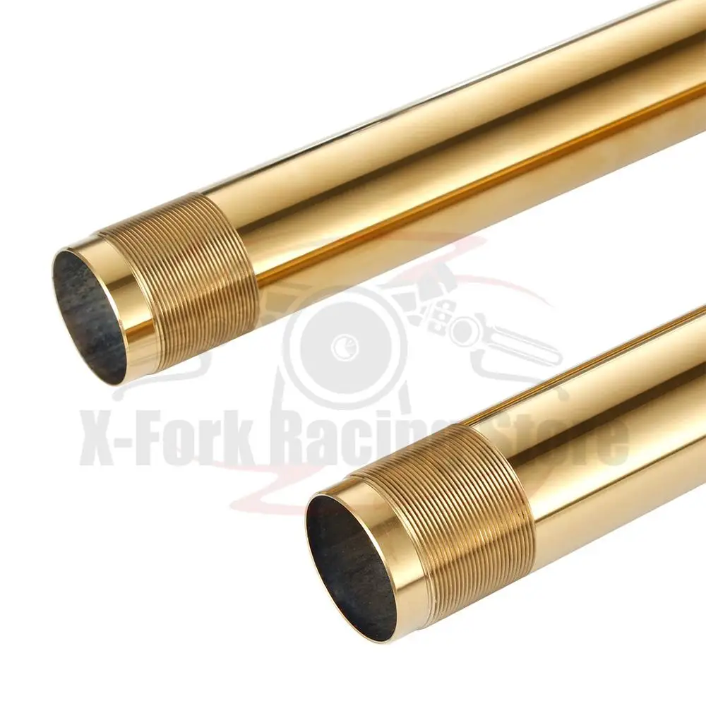 Golden Stanchion przedni widelec rury wewnętrzne dla Yamaha R1 2009-2014 2010 2011 2012 2013 43x559mm 14B-23120-0000 14B-23110-0000