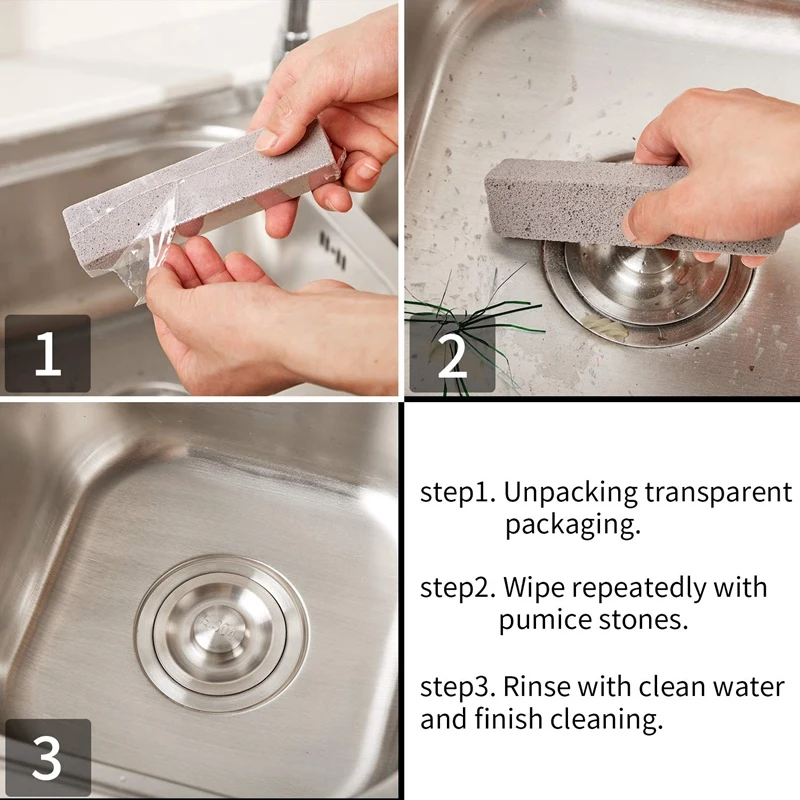 8 Pieces Pumice Stones for Cleaning Pumice Scouring Pad Grey Pumice Stick Cleaner for Removing Toilet Bowl Ring Bath Household K