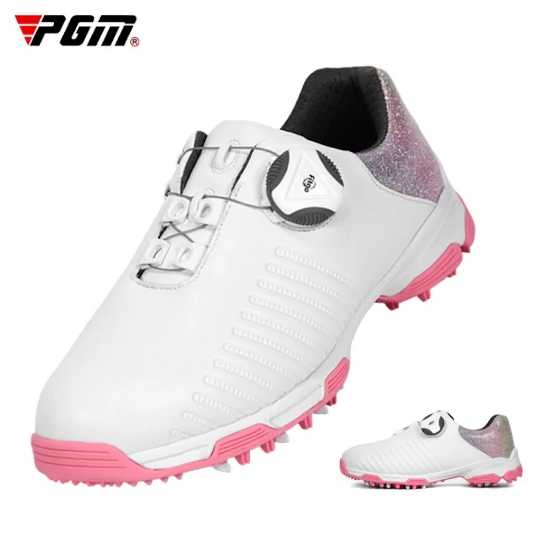 PGM Golf Children's Shoes Waterproof Casual Sports Teenage Girls Sneakers Quick Lacing Breathable Non-Slip XZ153 Wholesale