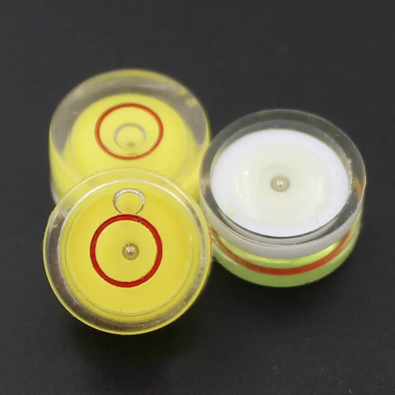 Imagem -02 - Plástico Circular Redondo Nível de Bolha Universal Bullseye Instrumento de Medição de Nível de Espírito Diâmetro 12 mm Altura mm 50 Peças de