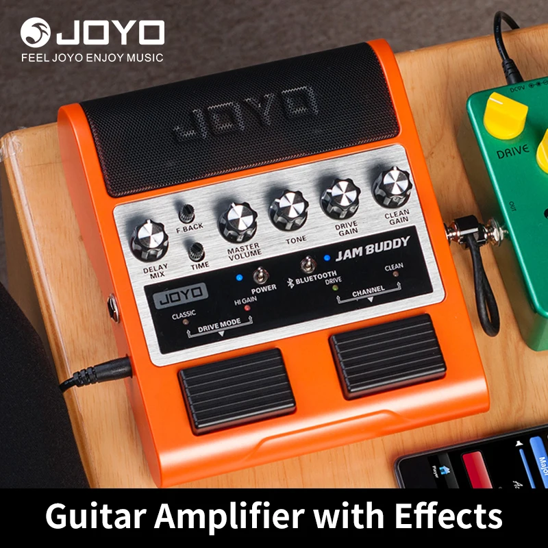 JOYO-JAM BUDDY Guitar Amplifier, Dual Channel, Pedal Style, Amp Speaker, Delay Overdrive, Clean Effe