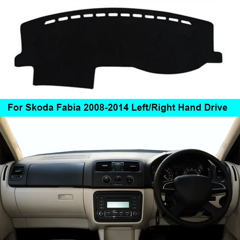 Car Inner Dashboard Cover For Skoda Fabia 2008 2009 2010 2011 2012 2013 2014 LHD RHD Dash Mat Carpet Sun Shade Board DashMat