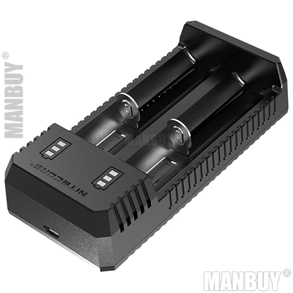 2025 New NITECORE UI2 Portable Dual-Slot USB Li-ion IMR Battery Charger Outdoor Charging FOR 14500 18650 CR123 18350 22650 26500