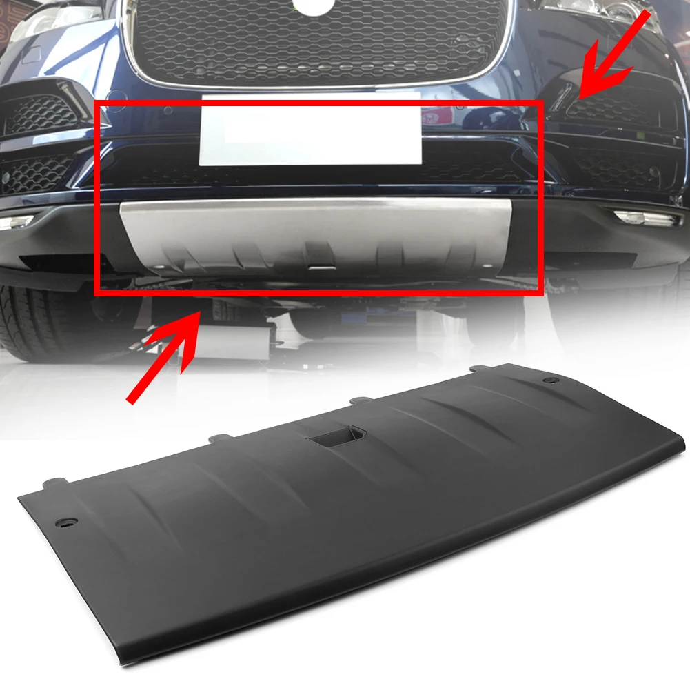 Car Front Bumper Skid Plate Cover Protector Guard For Jaguar F-Pace R-Sport 2016 2017 2018 2019 2020 Matt Black ABS Plastic