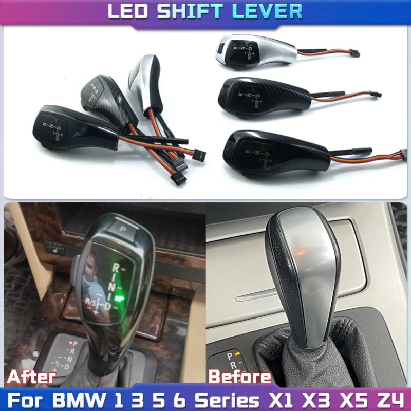 

For BMW 1 3 5 6 X1 X3 X5 Z4 Series LED Gear Shift Knob E39 E53 E38 E60 E61 E46 E63 E90 E92 E93 E81 E82 E87 E88 E89 Shifter Lever