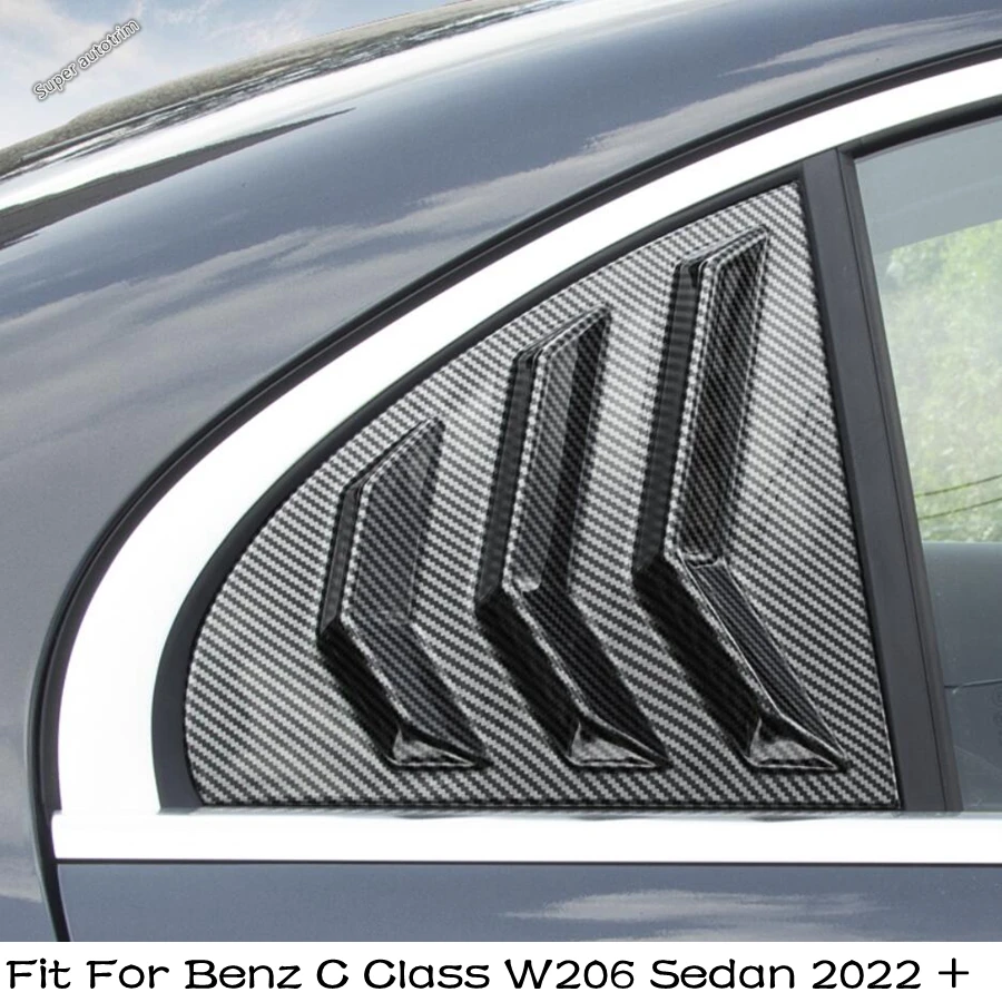 

Rear Quarter Window Louver Shutter Side Vent Panel Cover Trim For Mercedes-Benz C Class W206 Sedan 2022 - 2024 Black Accessories