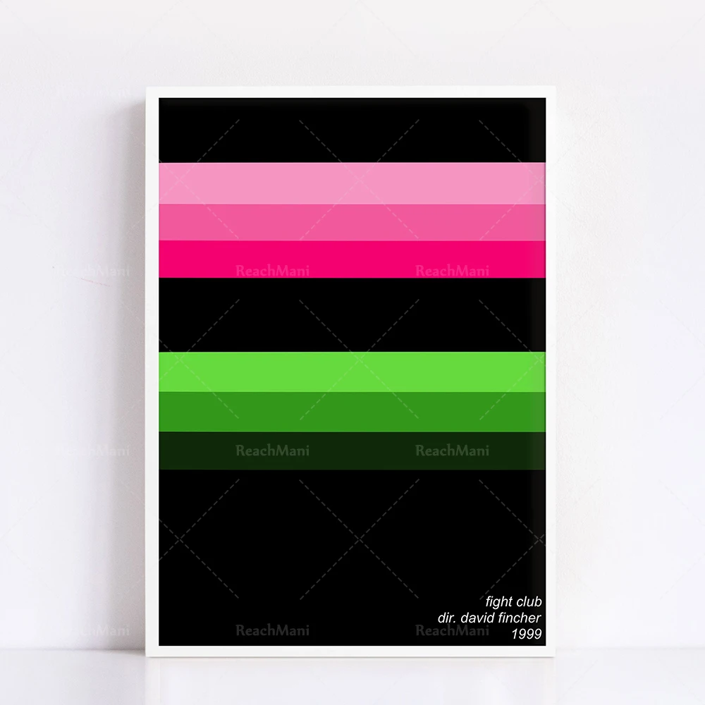 Impression de palette minimaliste Fight Club | Alternative aux affiches de cinéma, conception simple