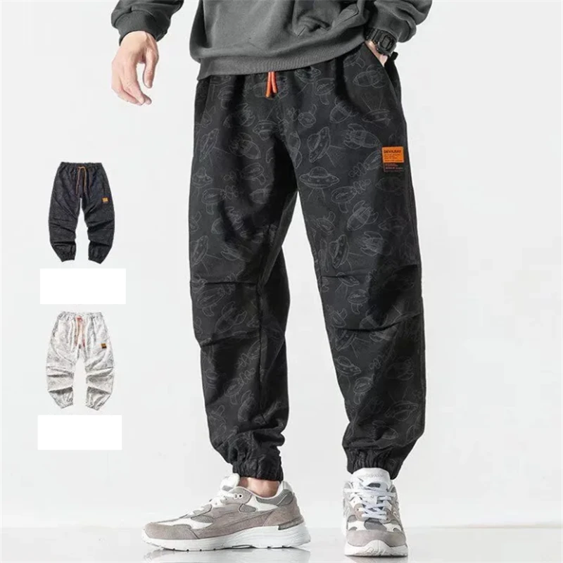 

Men's Harem Pants Loose Male Outdoor Sports Jogging Overalls Hip Hop Trouser Men Cargo Pants Plus Size Sarouel