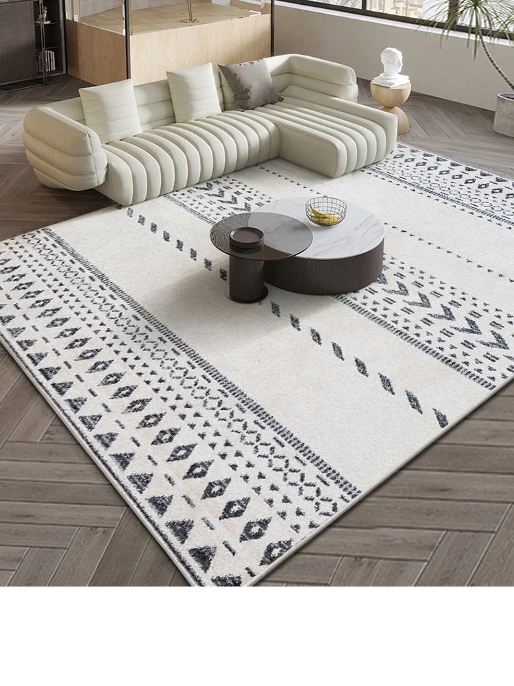 Nordic Ins Light Luxury Living Room Carpet And Rug Modern Minimalist Bedroom Rug Morocco Striped Coffee Table Floor Bedside Mat