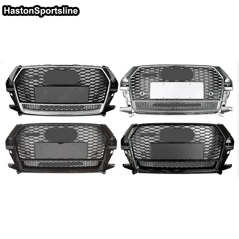 RSQ3 Q Style Front Sport Hood Grill for Audi Q3 SQ3 Sline 8V 2016-2018 Car Styling Accessories
