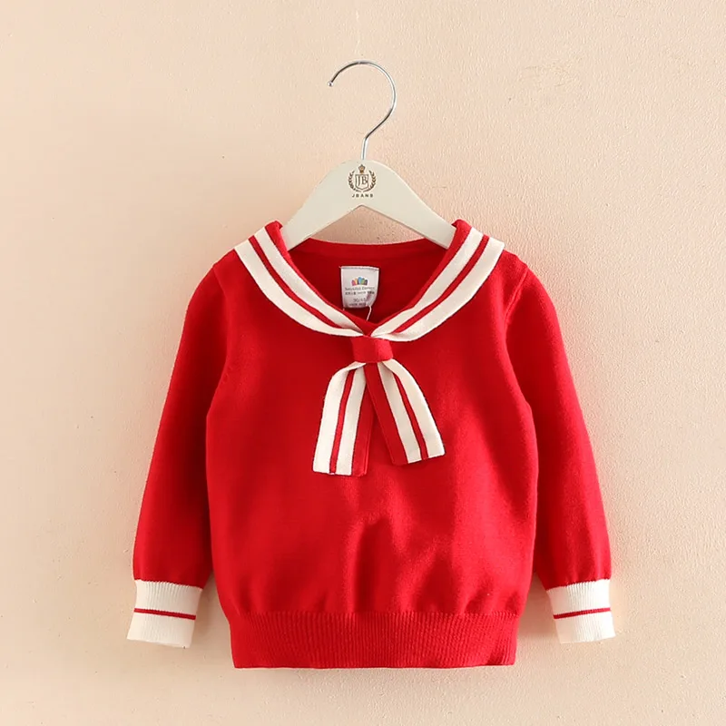 2023 Autumn Winter 2 3 4 6 8 10 12 Years Kids Children\'S Clothing Preppy Style Knitted School Student Sweater For Baby Girl