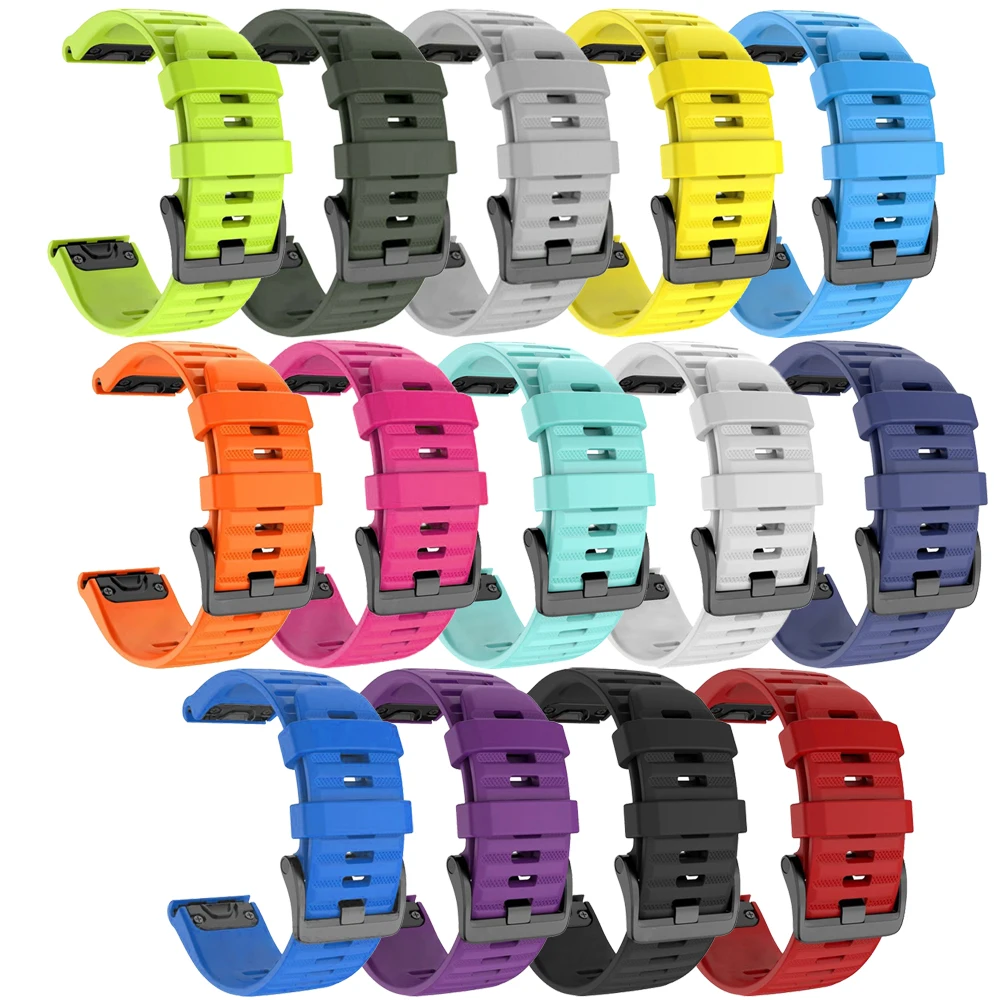 Quickfit Bands For Garmin Fenix 7S 7 7X 6S 6 6X Pro 5 5X Plus Strap 20/22/26mm Silicone Watchband 945 instinct 2X Epix Gen 2 MK2