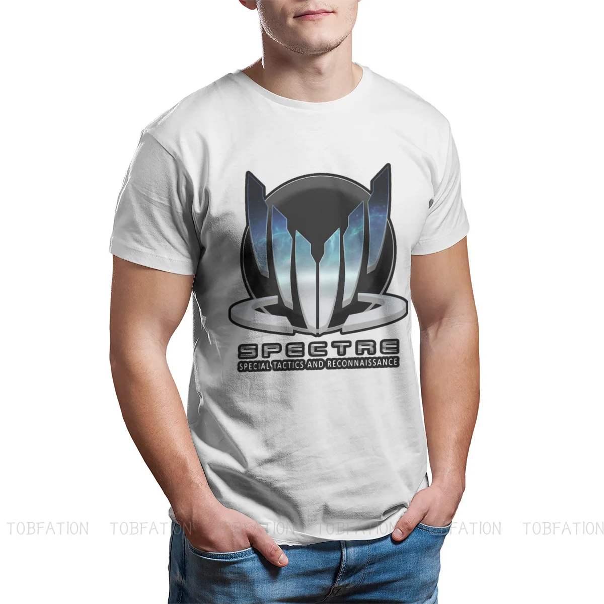 Mass Effect Commander Shepard Asari Game TShirt for Men Spectre Basic Summer Sweatshirts T Shirt High Quality New Design Fluffy