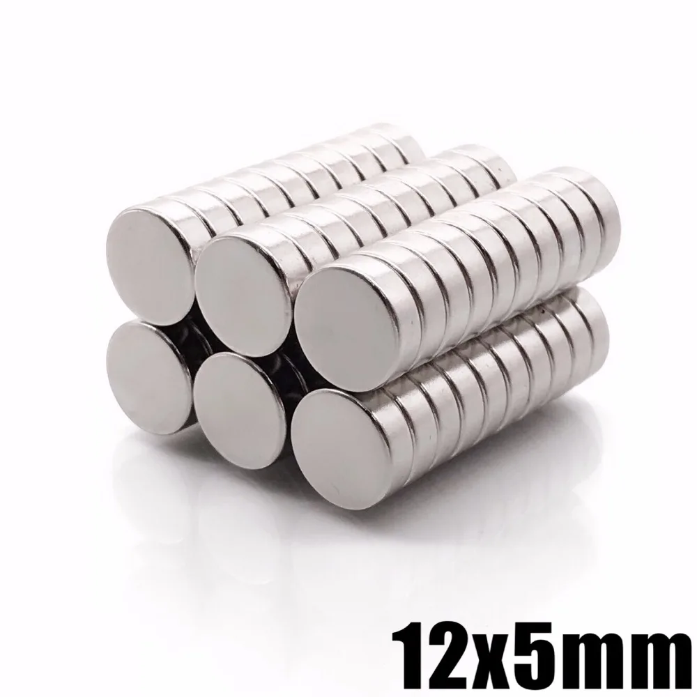 5/10/20/50/100/200pcs 12mm x 5mm 12x5 Disc Round Cylinder Rare Earth Neodymium Magnets 12*5 NEW Art Craft Connection