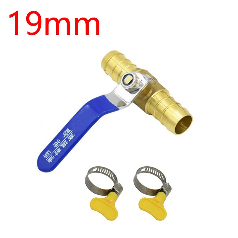 16mm 19mm Ir Water Hose Valve Straight Body Garden Tap Garden Irrigation Barb Water Flow Control Valve 1Piece