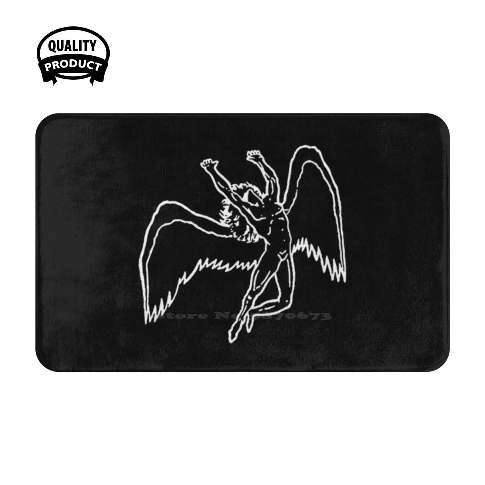 Original Icarus White Soft Cushion Home Carpet Door Mat Car Rug Trending Stuff Cool Jimmy Logo Symbol Band Music Metal Original