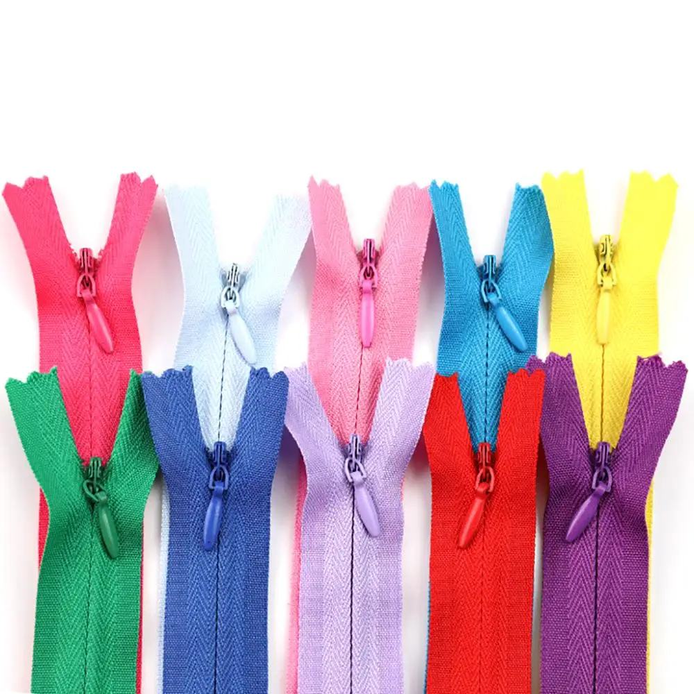 10Pcs/Pack 55cm 3# Colorful High Quality Invisible Zipper Nylon Coil Zipper For DIY Handcraft Cloth Sewing Accessories Wholesale