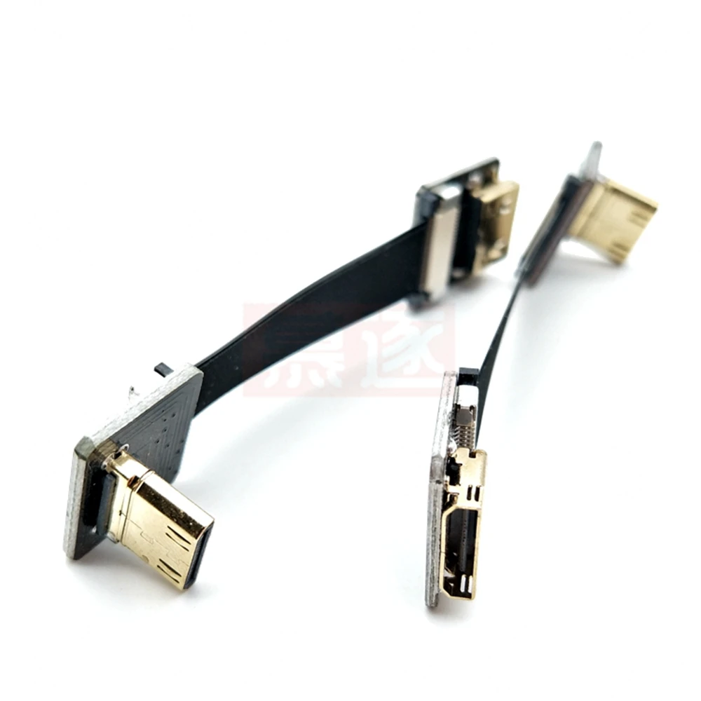 HD-compatible flexible cable aerial photography FPV flat wire Mini HD-cable connector raspberry pie universal elbow HD line